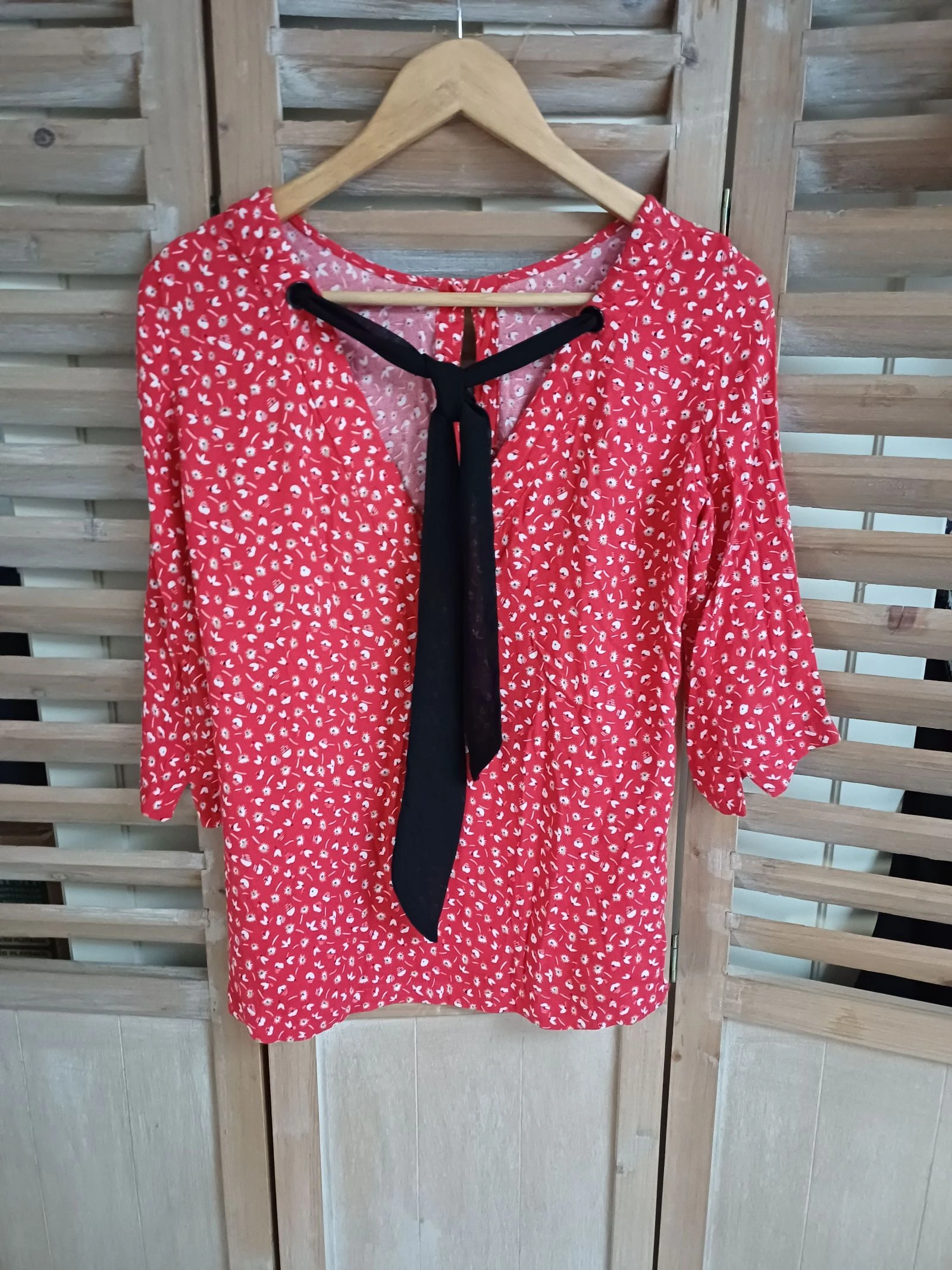 Blouse Promod rouge et blanche - 36 